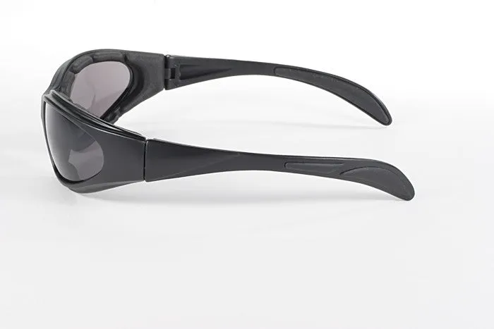 Chopper Padded Motorcycle Glasses Smoke Lens