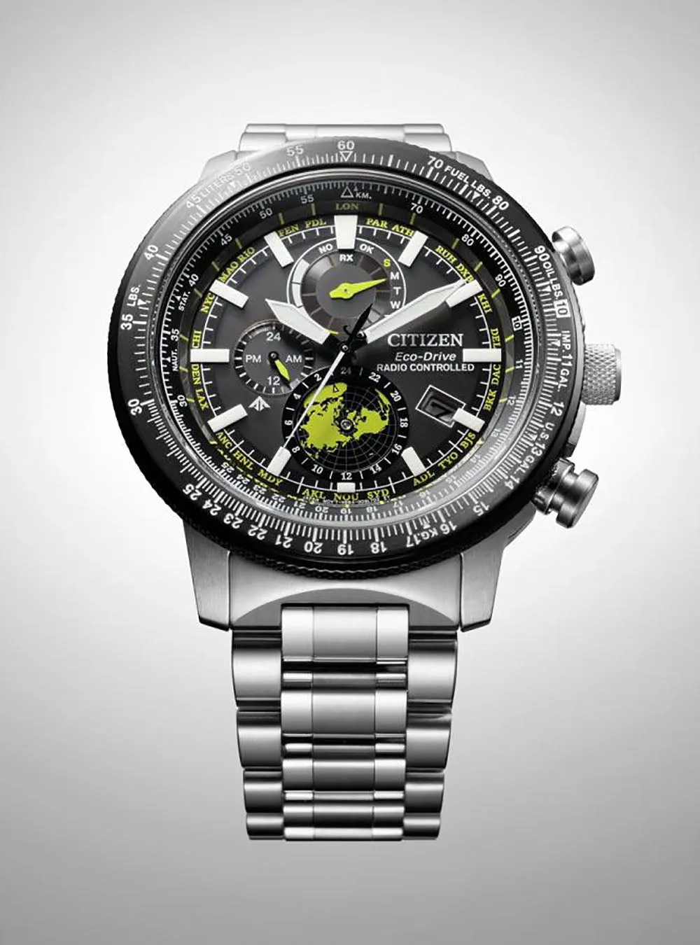 CITIZEN WATCH PROMASTER SKY ECO-DRIVE GEO TREKKER BY3006-53E JAPAN MOV'T JDM