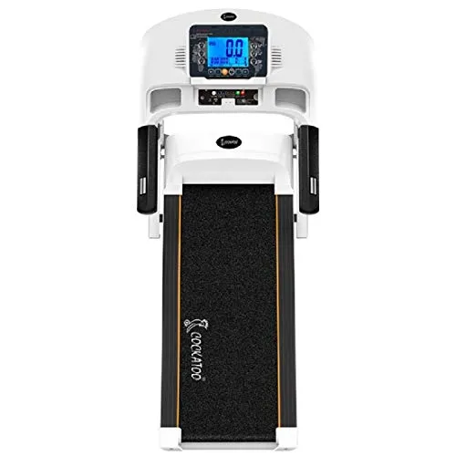 Cockatoo CTM-11LPLUS 3HP - 6HP Peak DC Motorised Multi Function Treadmill for Home with Manual Incline, Max Speed 14Km/Hr, Max User Weight 130Kg(Free Installation Assistance)