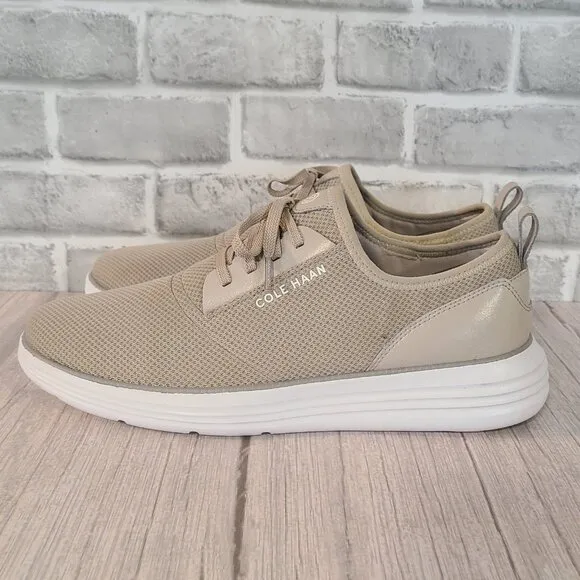 COLE HAAN Grandsport Journey Knit Sneakers Shoes Dove White C35769 Mens 13