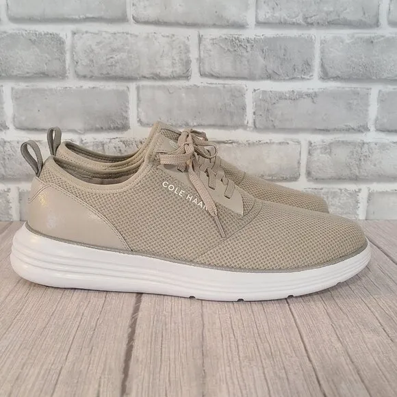 COLE HAAN Grandsport Journey Knit Sneakers Shoes Dove White C35769 Mens 13