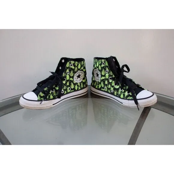 CONVERSE Chuck Taylor Glow In The Dark Bugs Hi-Top Sneakers Junior Size 13