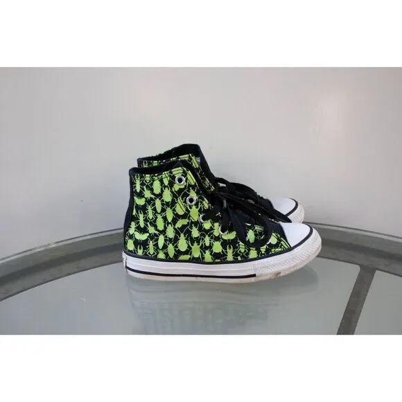 CONVERSE Chuck Taylor Glow In The Dark Bugs Hi-Top Sneakers Junior Size 13