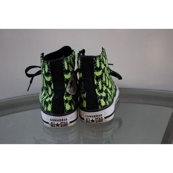 CONVERSE Chuck Taylor Glow In The Dark Bugs Hi-Top Sneakers Junior Size 13