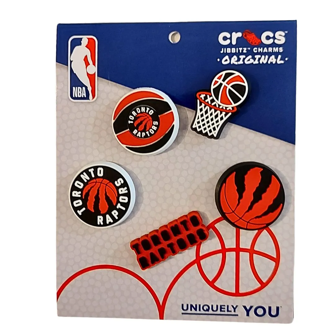 CROCS- 5 PCK. TORONTO RAPTORS JIBBITZ