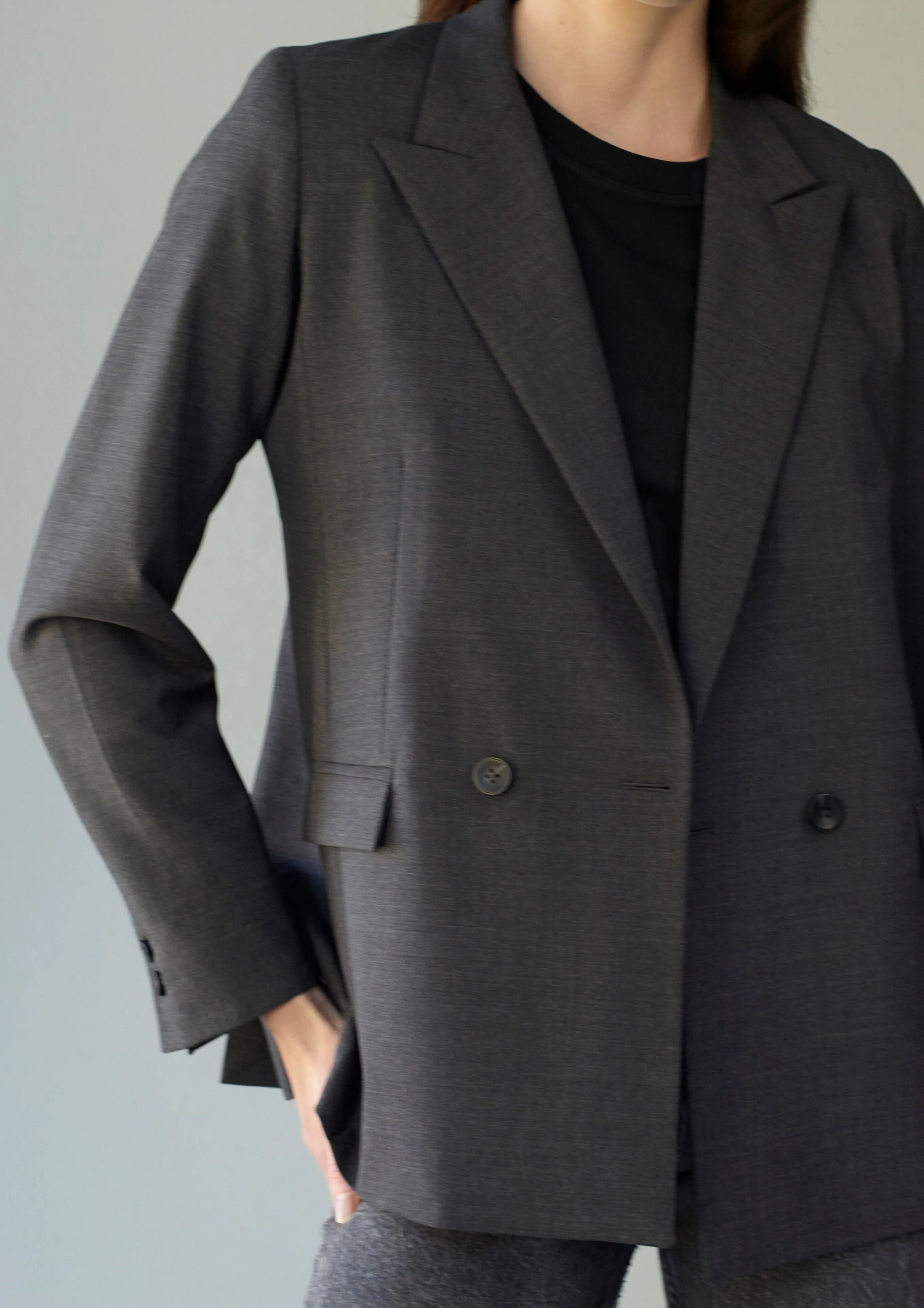 Dark Gray Italian Wool Blazer