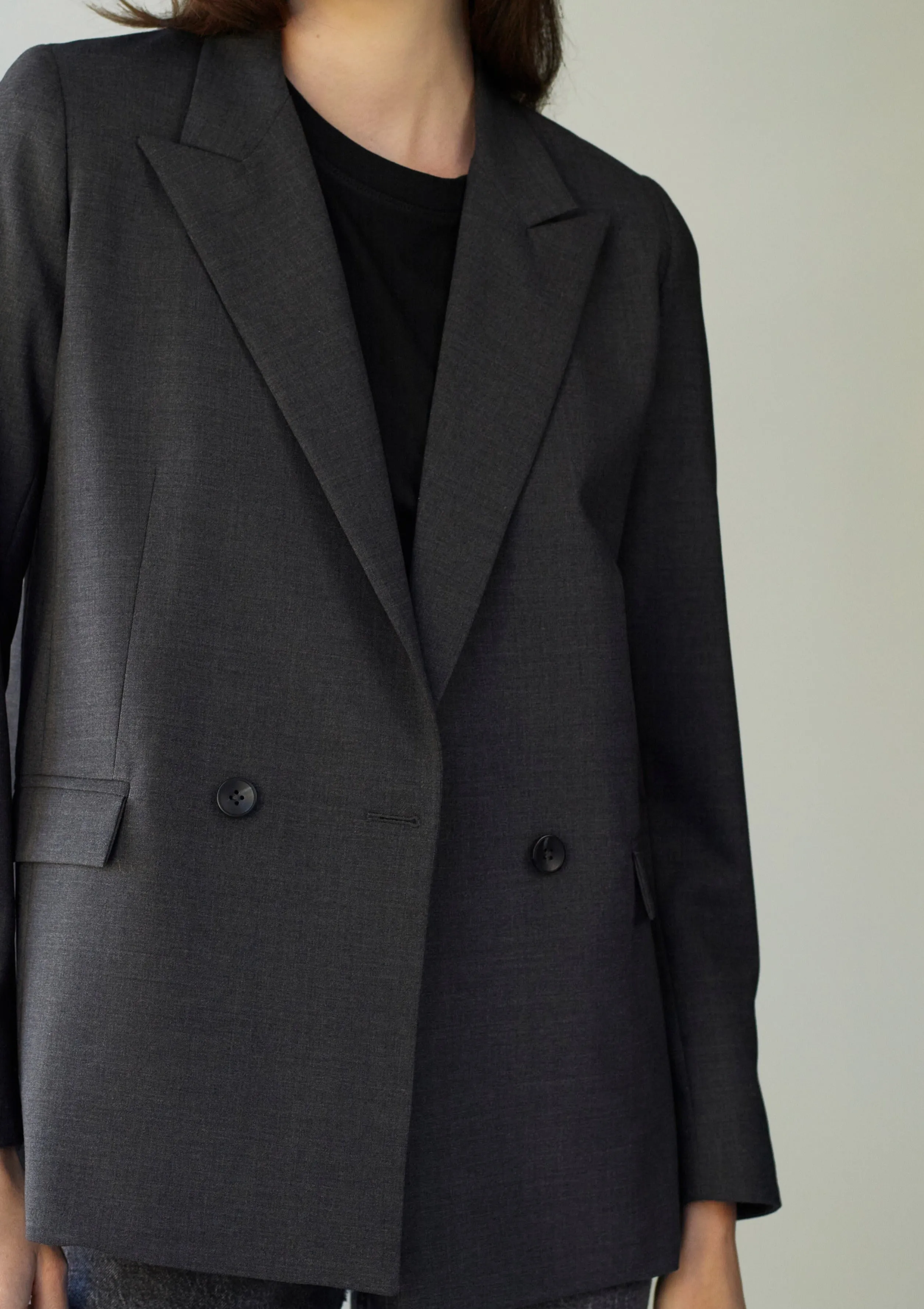 Dark Gray Italian Wool Blazer