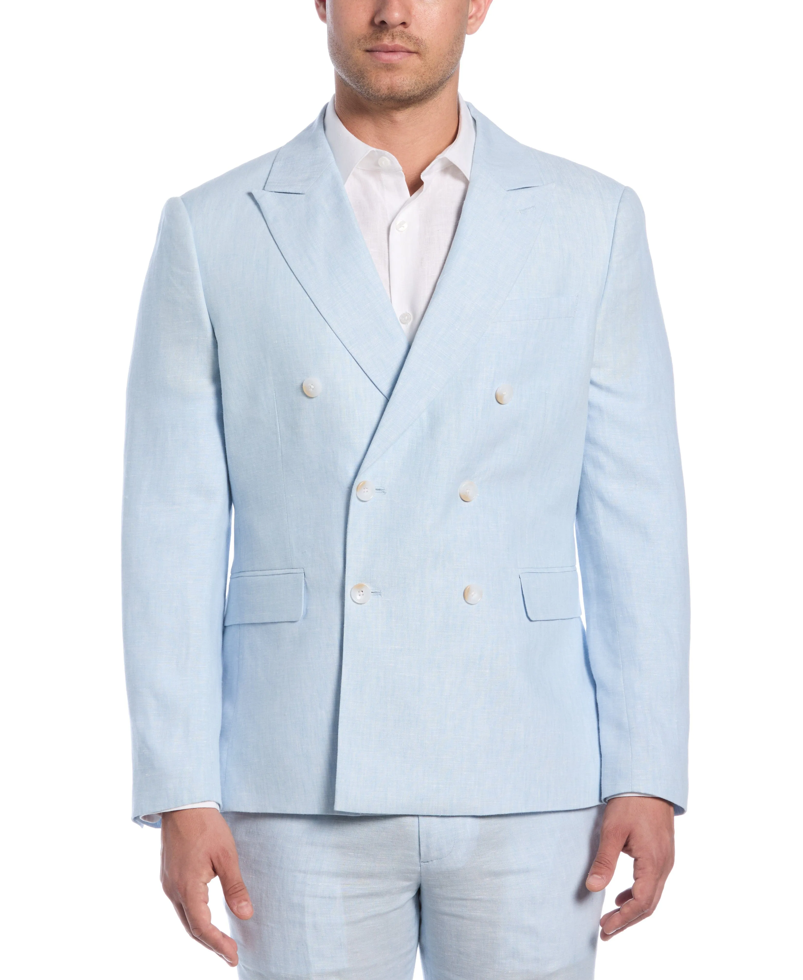 Double Breasted Delave Linen Sports Coat