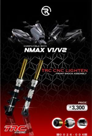 E - TRC CNC LIGHTEN FRONT SHOCK ASSEMBLY - SILVER (NMAX V1/V2)