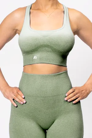 Ella Ombre Sports Bra Olive