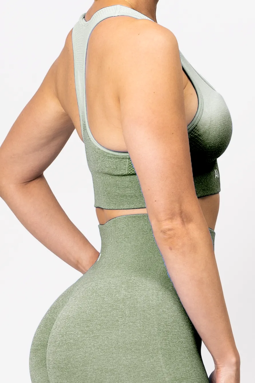 Ella Ombre Sports Bra Olive