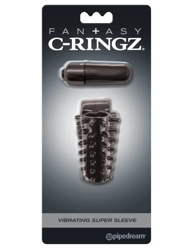 Fantasy C-Ringz Vibrating Super Sleeve Black