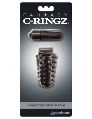 Fantasy C-Ringz Vibrating Super Sleeve Black
