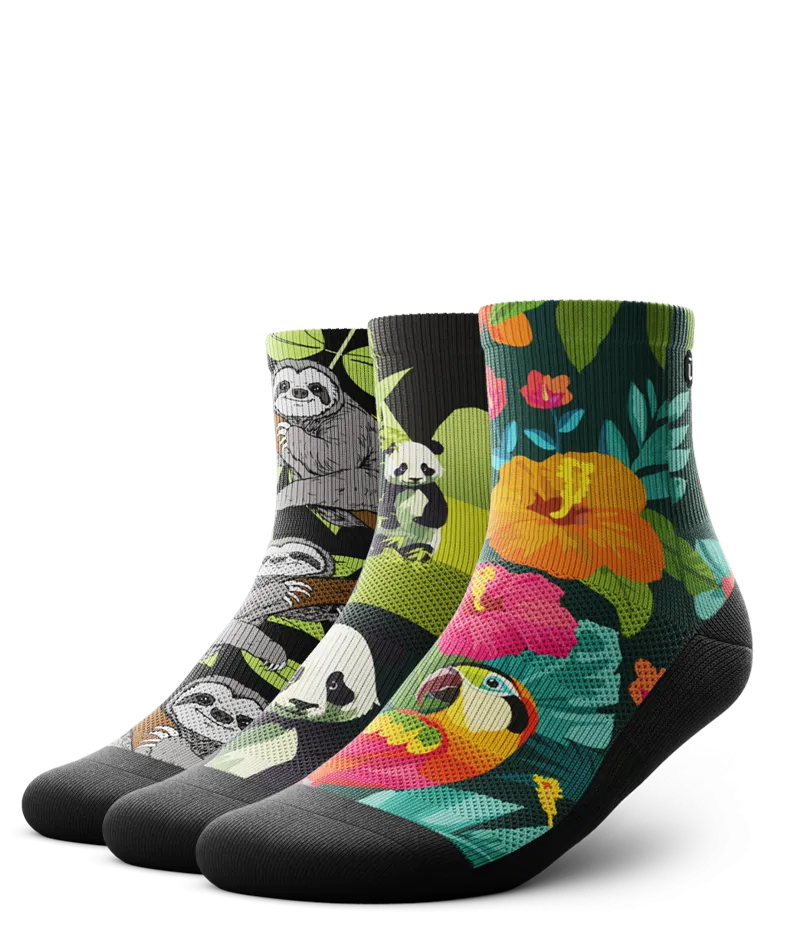 Forest Quarter Socks 3-Pack