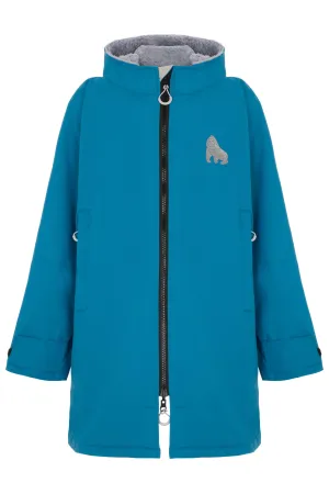 Full Zip ECO Waterproof Dry Changing Robe - Kids - Teal  (age 1 to 12)