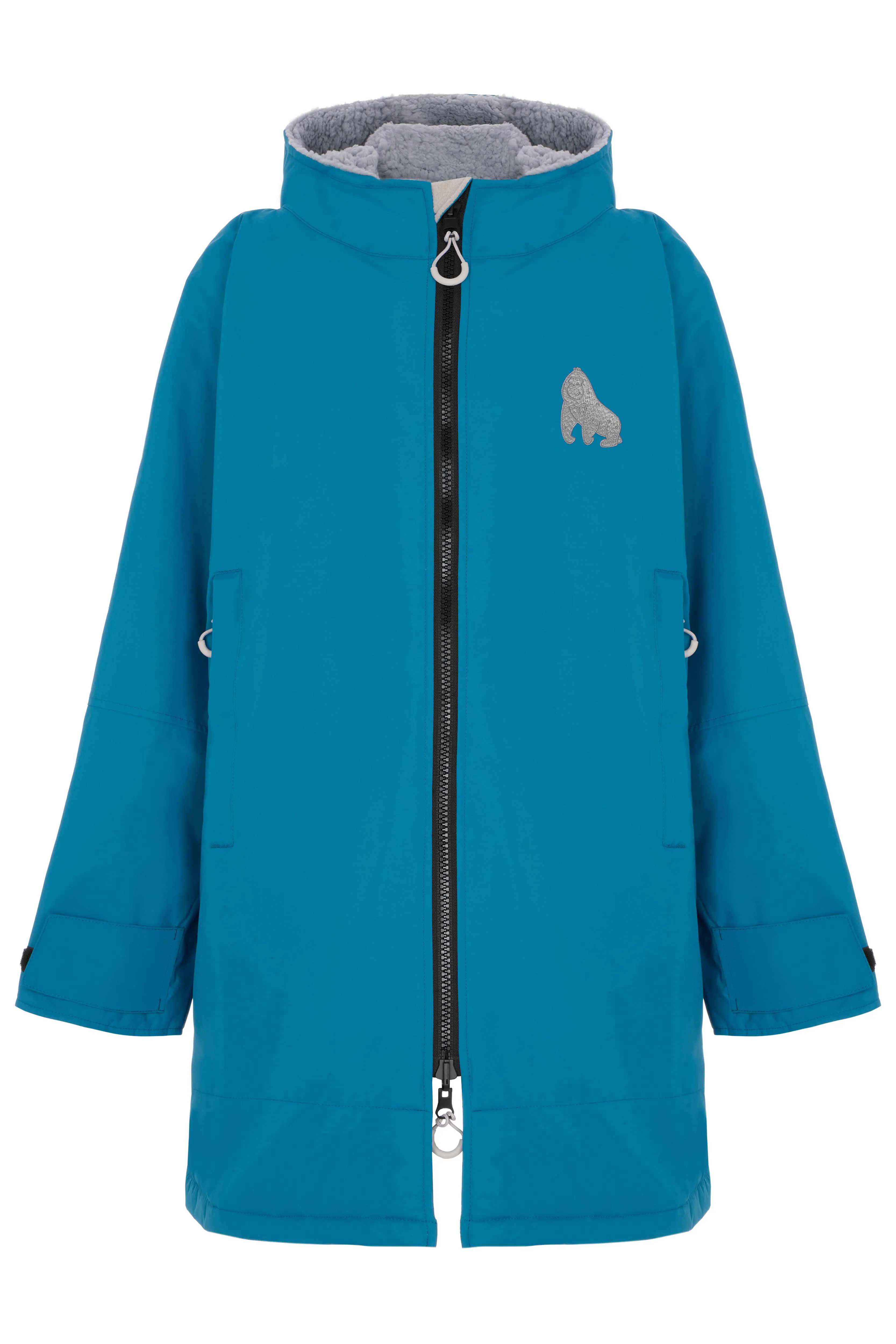 Full Zip ECO Waterproof Dry Changing Robe - Kids - Teal  (age 1 to 12)