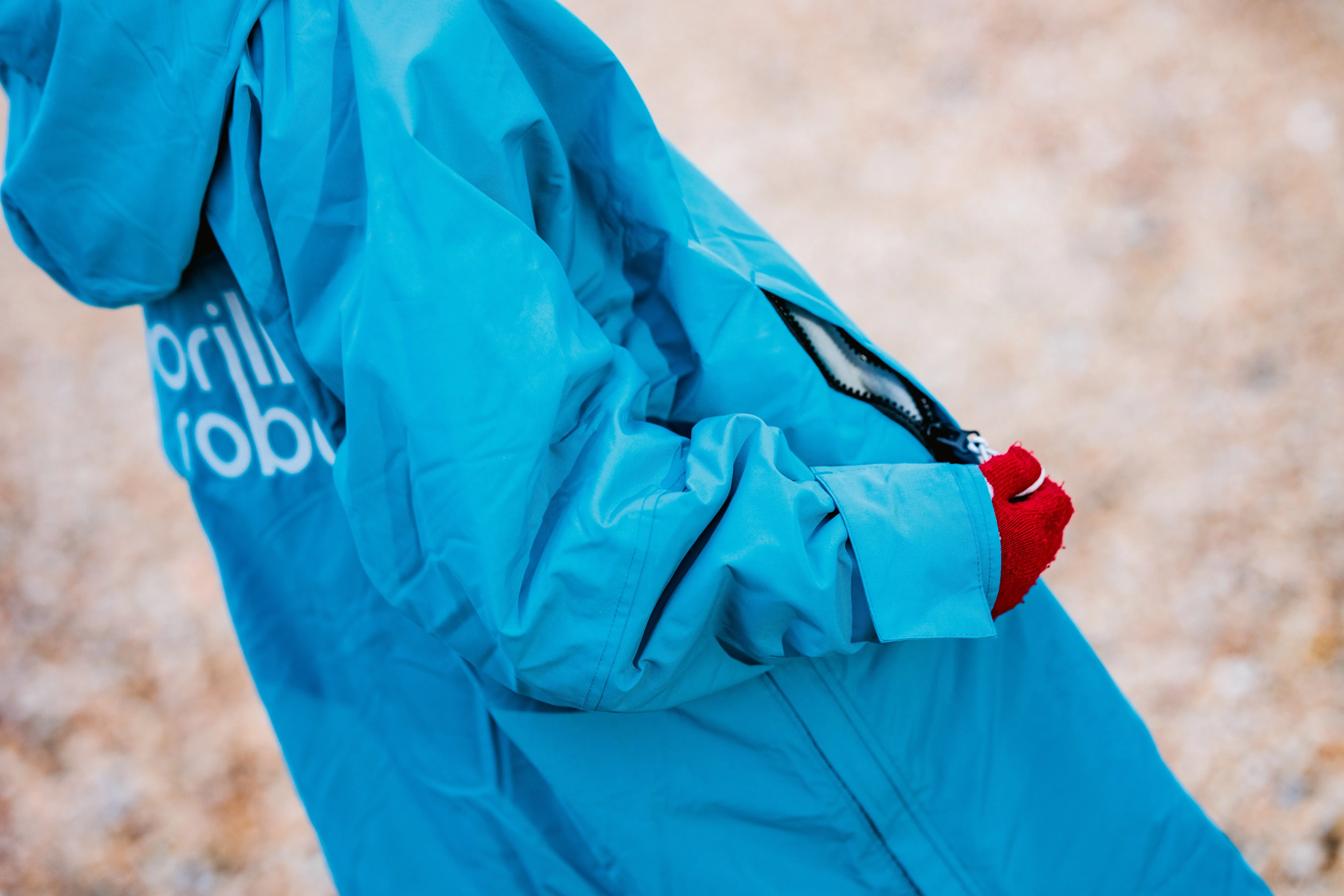 Full Zip ECO Waterproof Dry Changing Robe - Kids - Teal  (age 1 to 12)