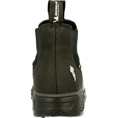 Georgia Men's Michelin 6" Alloy Toe Waterproof PR Chelsea Work Boot- Black- MIC0008