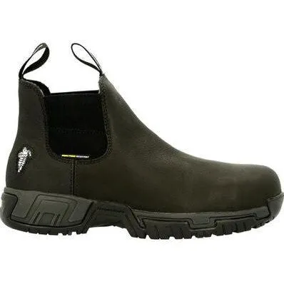 Georgia Men's Michelin 6" Alloy Toe Waterproof PR Chelsea Work Boot- Black- MIC0008