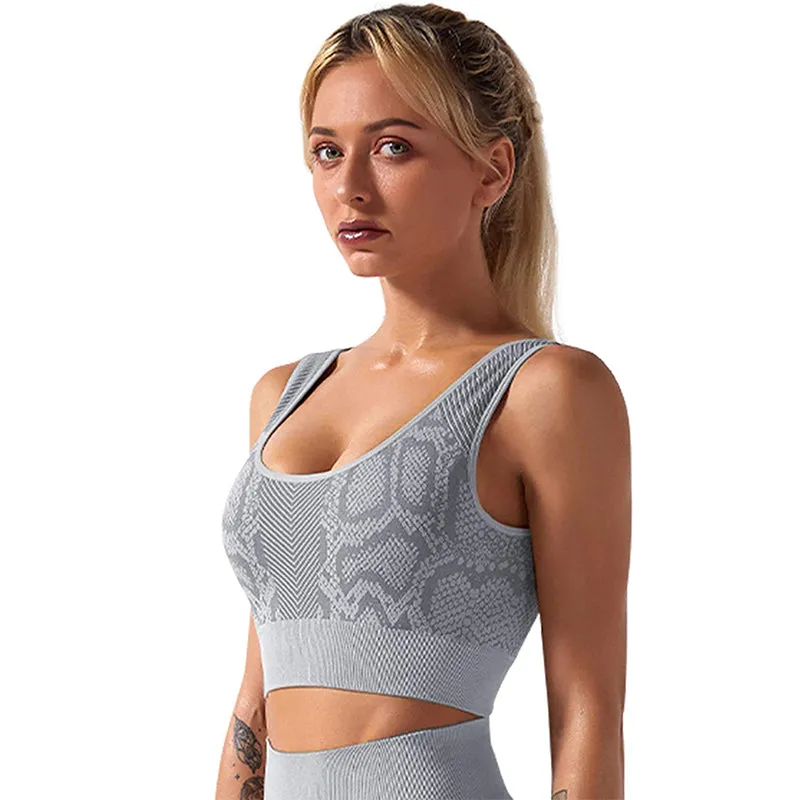 HANERDUN 2 Piece Outfit Workout Yoga Gym High Waist Leggings with Sport Bra Set for Women