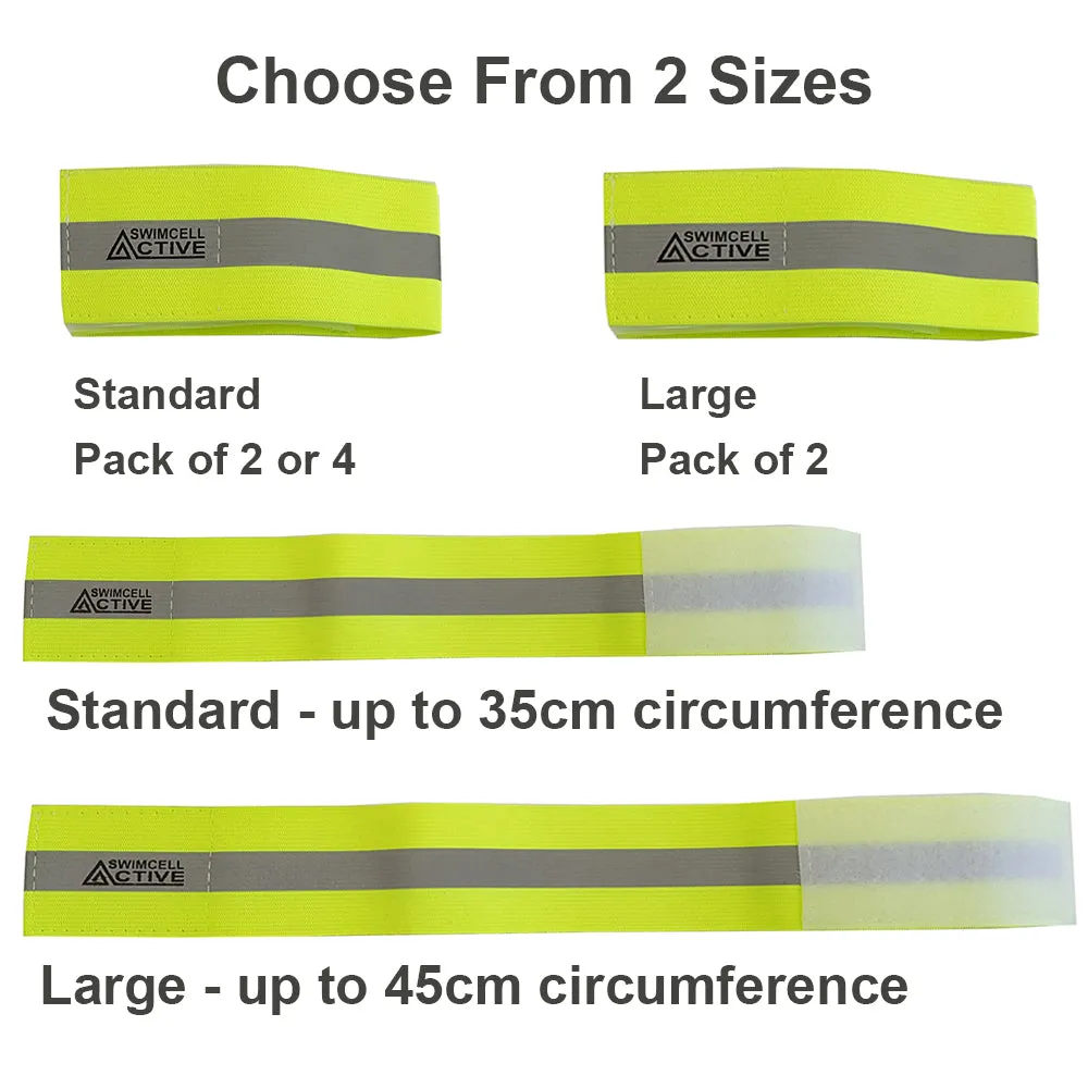 Hi-Vis Reflective Neon Armband. Pack of 2.