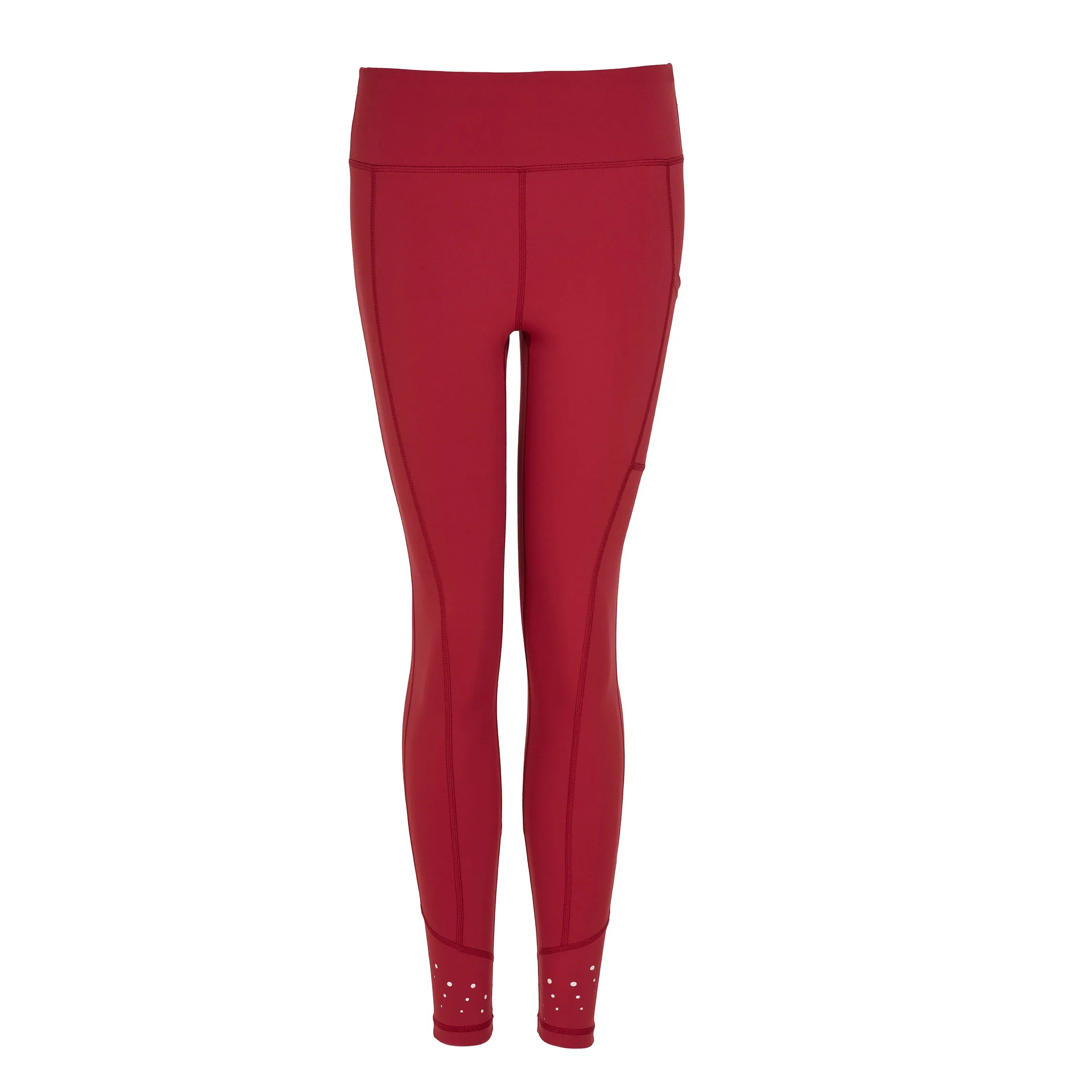 High Rise Laser 7/8 Red Leggings