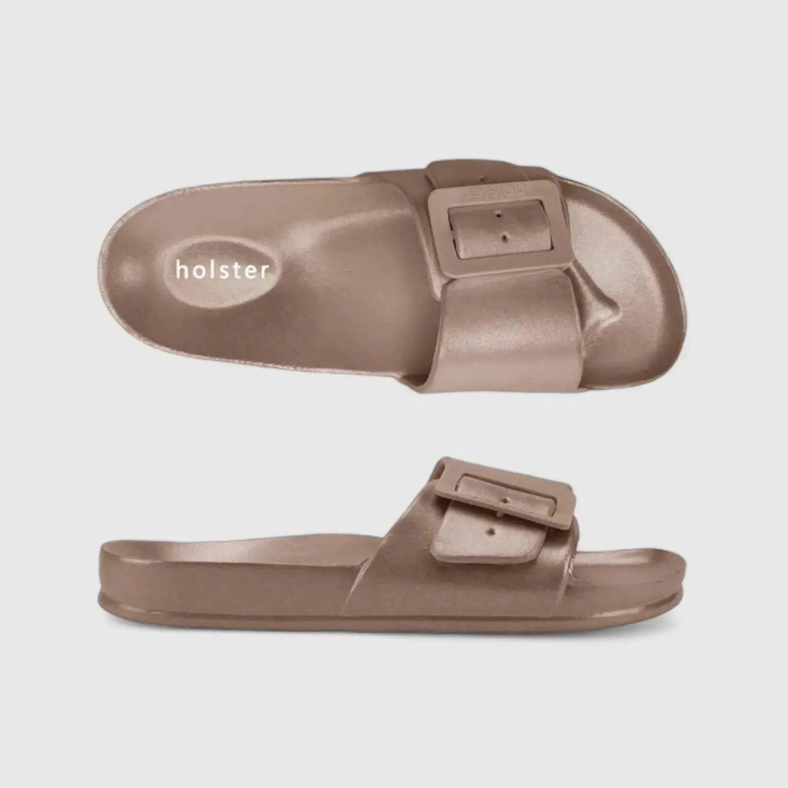Holster Solace Slide Sandal Natural Metallic HST374