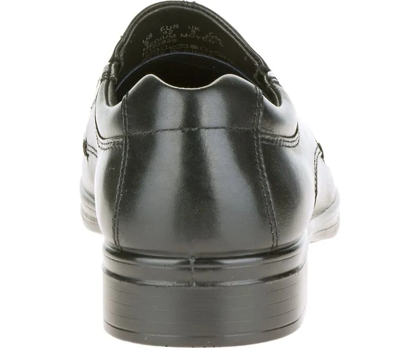 Hush Puppies Men's H102829 Quatro BK Slip-On Black Leather Shoe