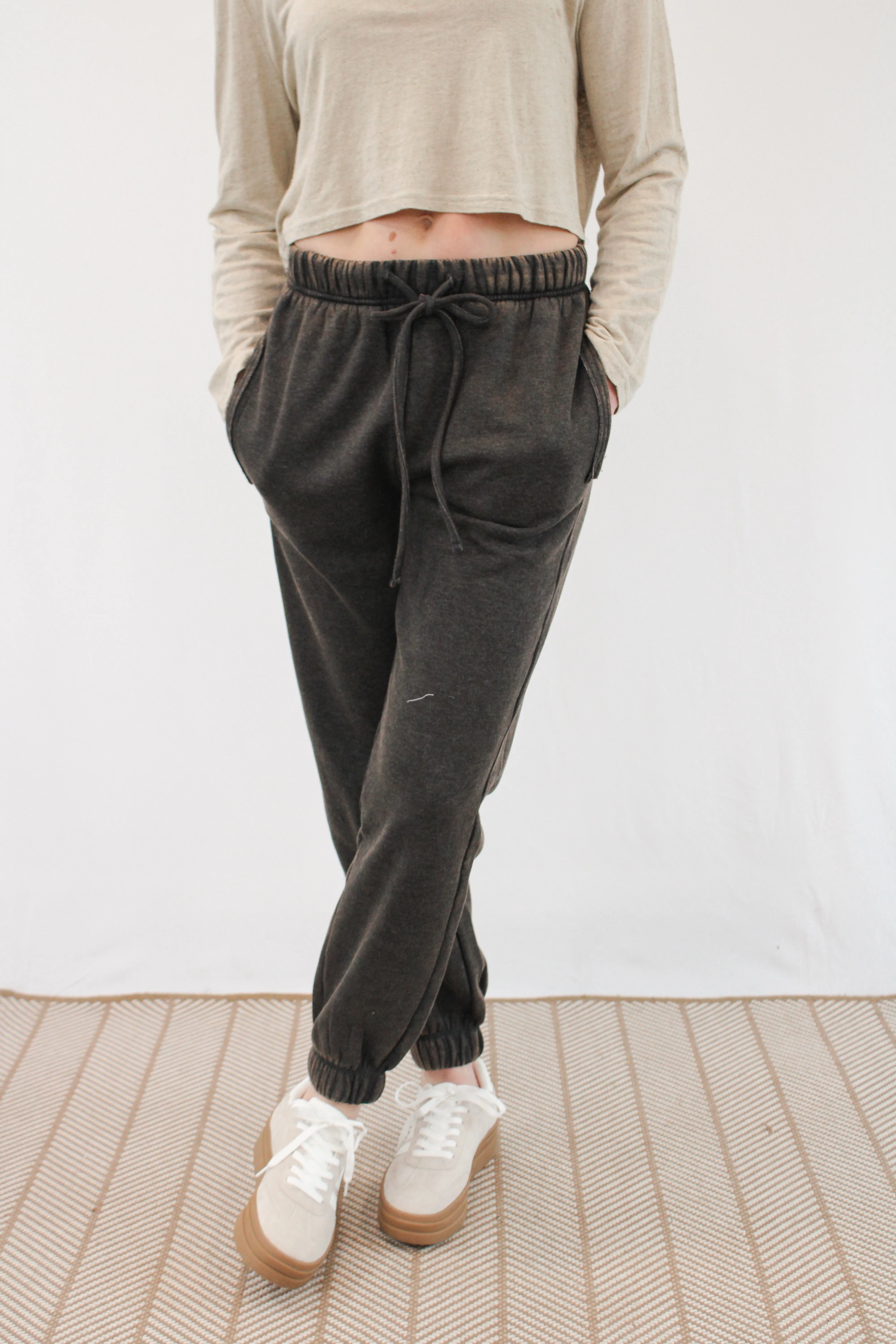 JENESSA ACID WASH FLEECE SWEATSHIRTS BY IVY & CO