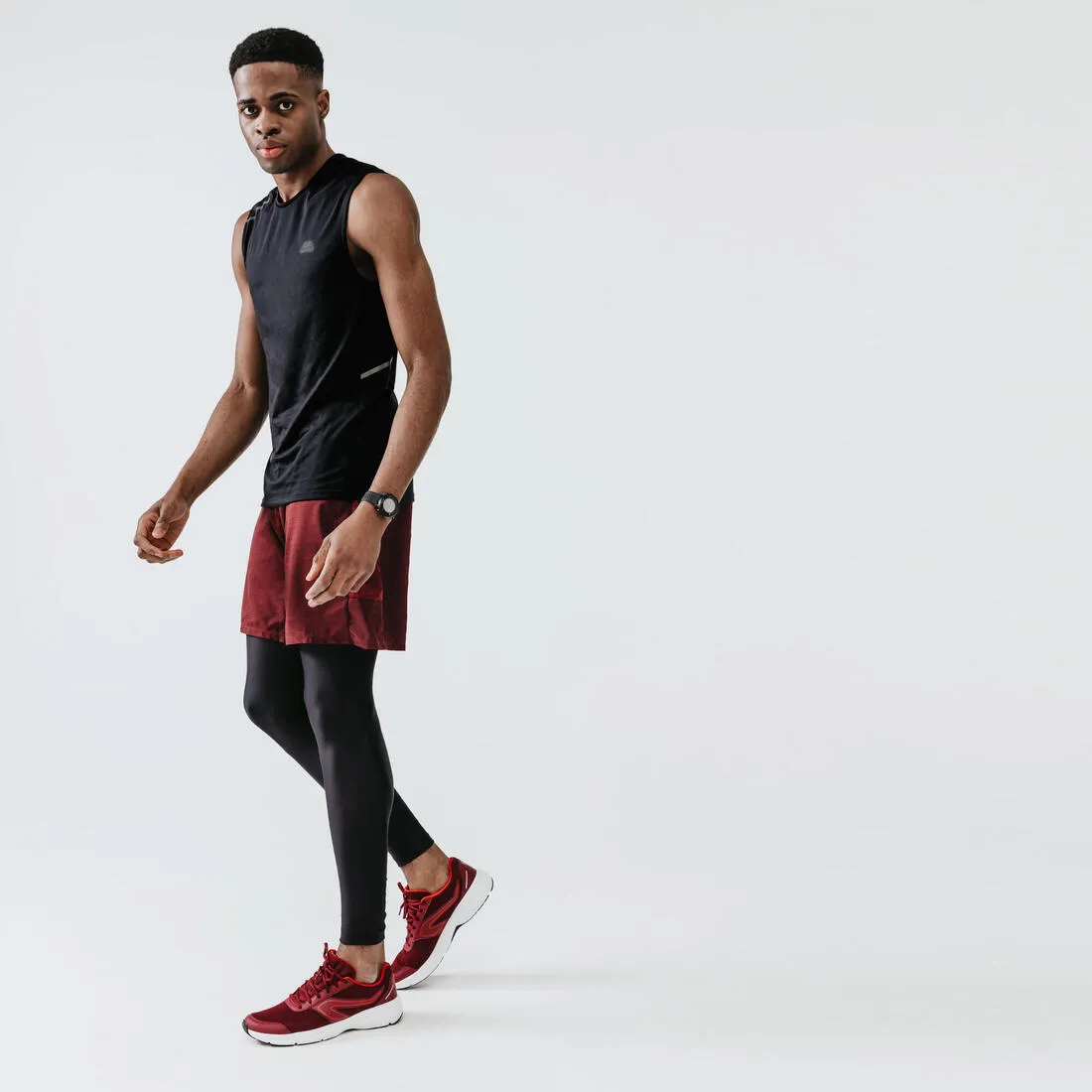 KALENJI DRY  MEN'S BREATHABLE RUNNING SHORTS - BLACK