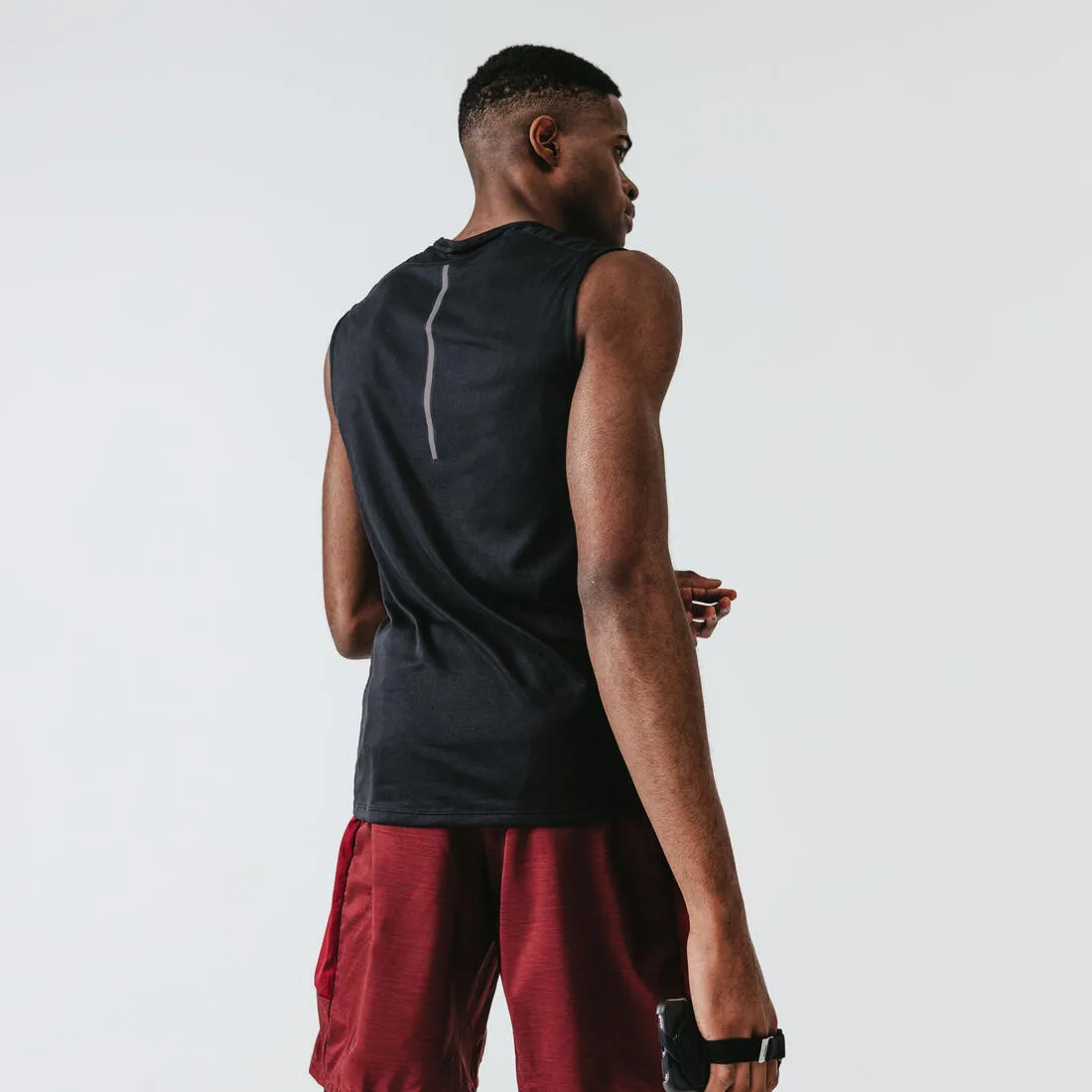 KALENJI DRY  MEN'S BREATHABLE RUNNING SHORTS - BLACK