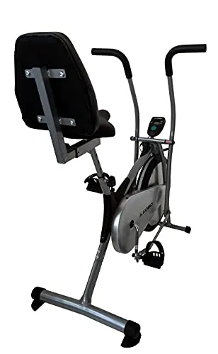 KOBO AIR Bike Delux Exercise Cycle with Back Rest Dual Action / Electronic Meter