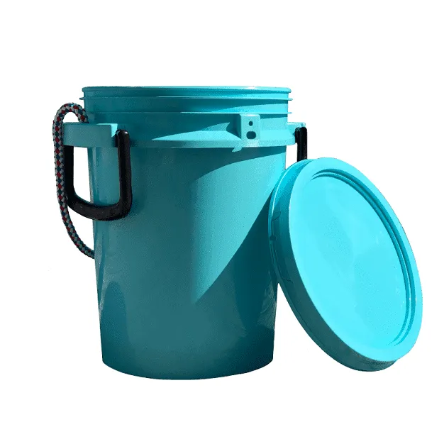 Lee Fisher Sports Bucket - 5 Gallon iSmart Bucket With Rope Handle and  Lid-Aqua Blue