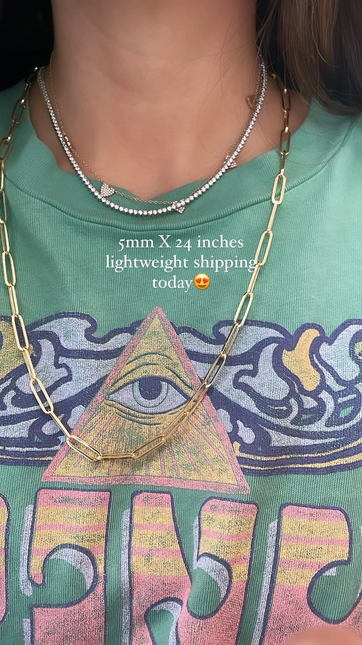 LIGHTWEIGHT PAPERCLIP NECKLACE