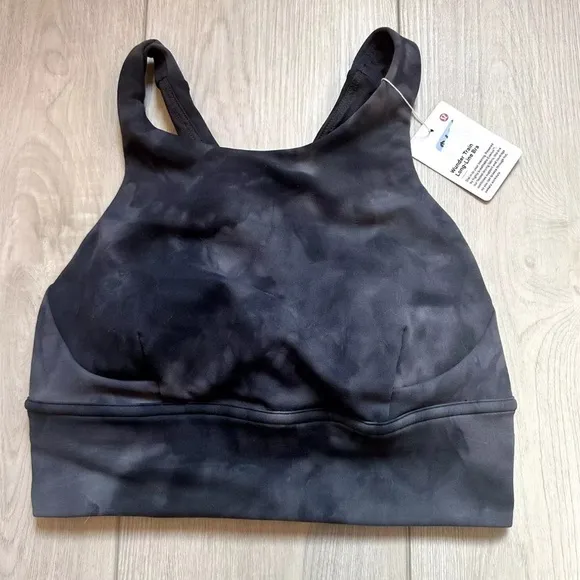 Lululemon WunderTrain Longline Bra Diamond Gray Sports Bra Women 4 athletic    O