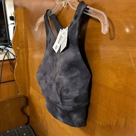 Lululemon WunderTrain Longline Bra Diamond Gray Sports Bra Women 4 athletic    O