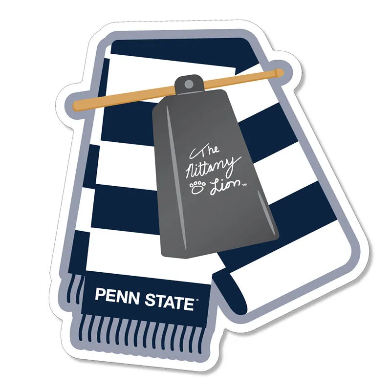 Mascot Scarf and Cowbell Dizzler Sticker