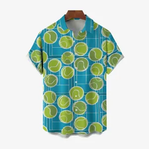 Men's Tennis Elements Casual Short Sleeve Shirt 2403000838