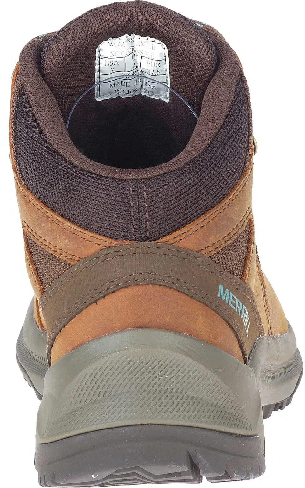 Merrell Erie Mid Leather Waterproof Womens Walking Boots - Brown