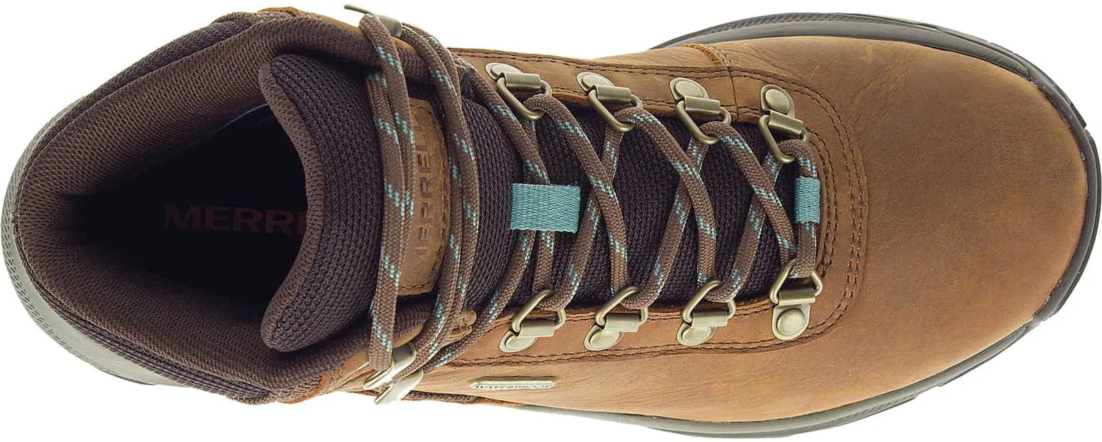 Merrell Erie Mid Leather Waterproof Womens Walking Boots - Brown
