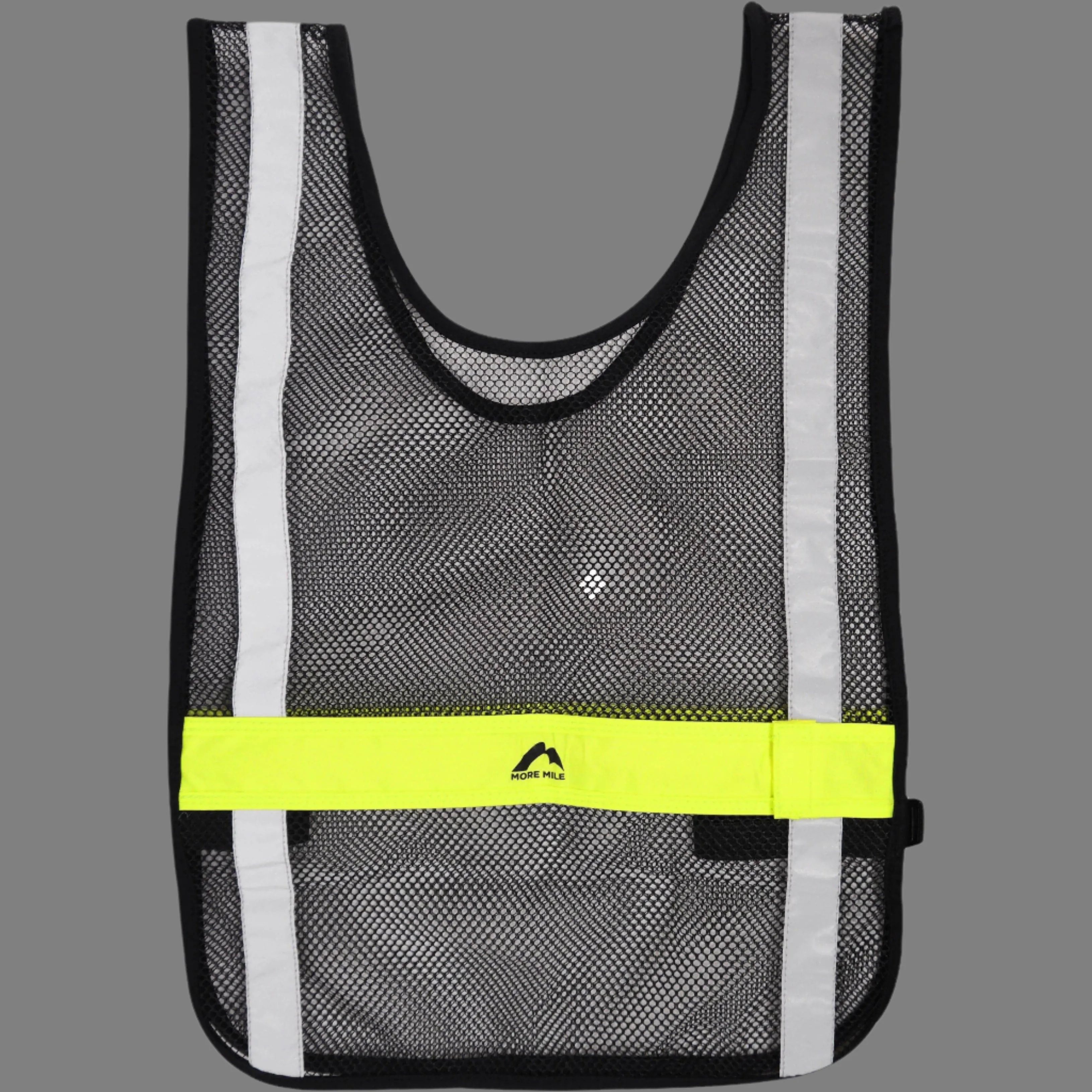More Mile Lumino Hi Viz LED Running Bib - Black