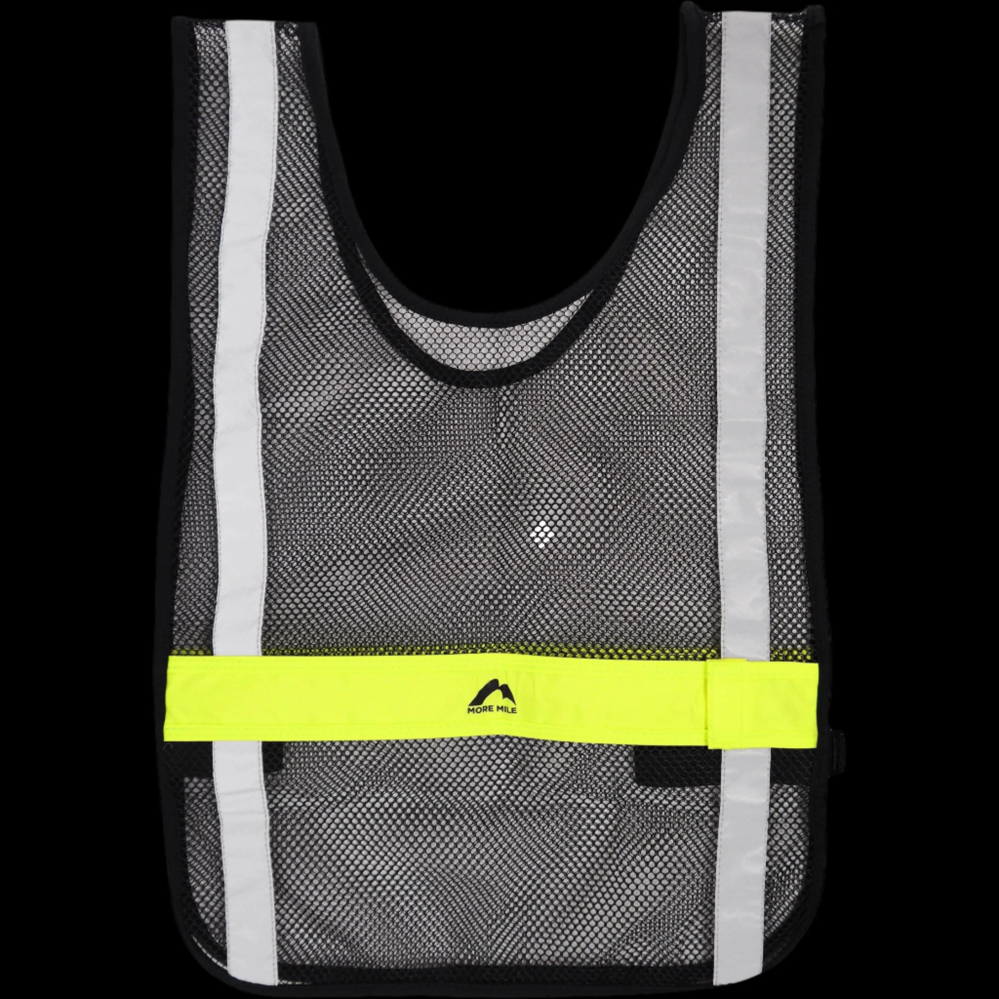 More Mile Lumino Hi Viz LED Running Bib - Black