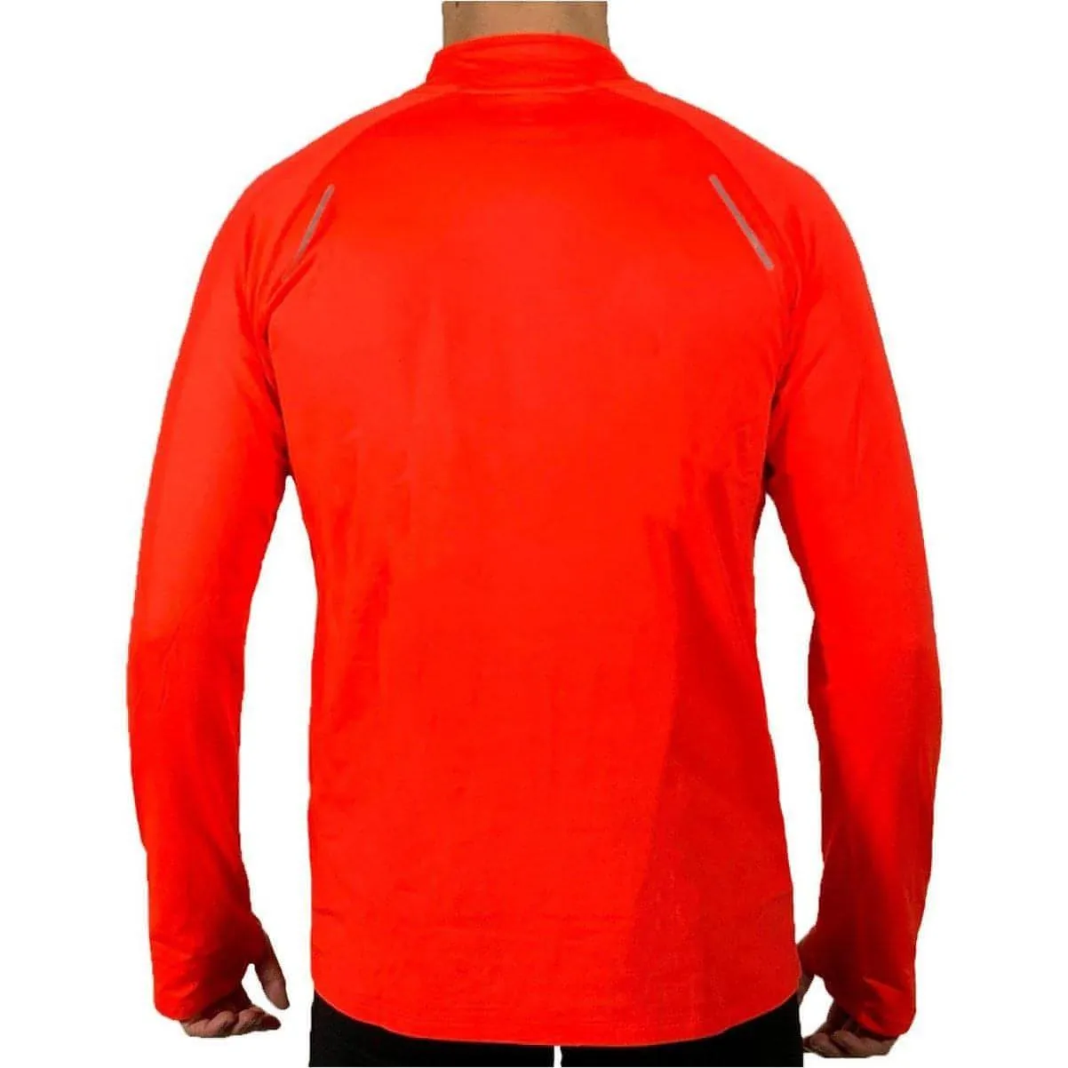 More Mile Vivid Half Zip Long Sleeve Mens Running Top - Orange
