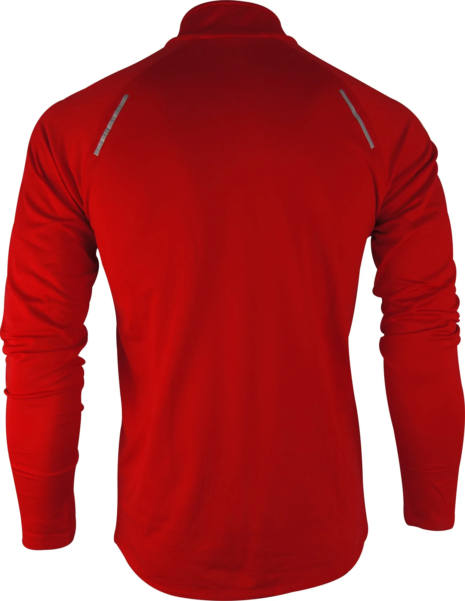 More Mile Vivid Half Zip Long Sleeve Mens Running Top - Red