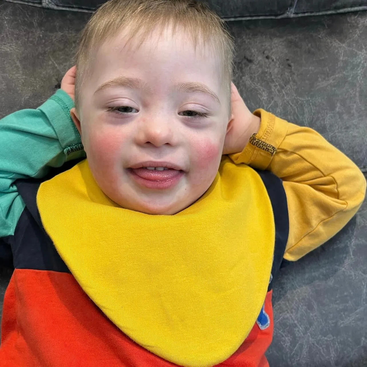 Mustard Waterproof Dribble Bib
