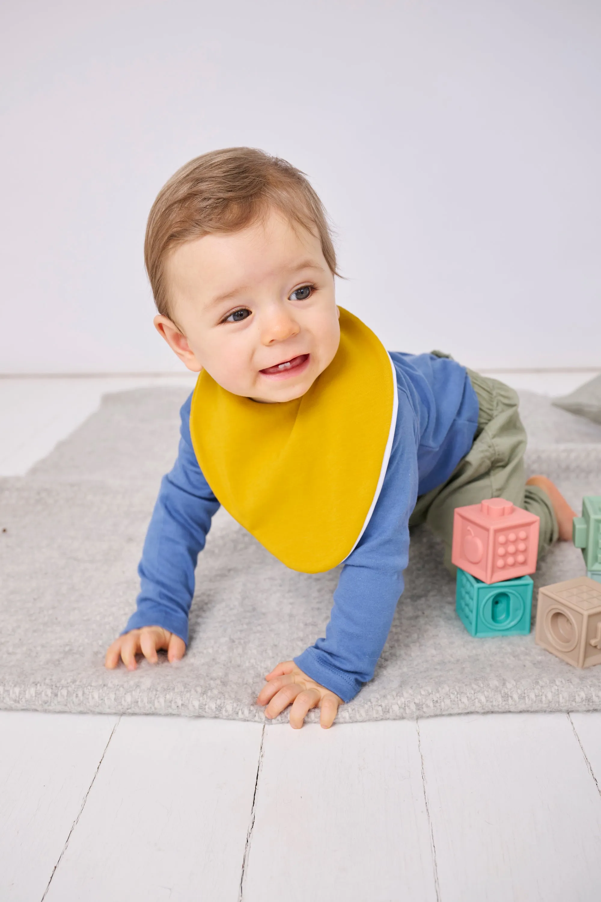 Mustard Waterproof Dribble Bib