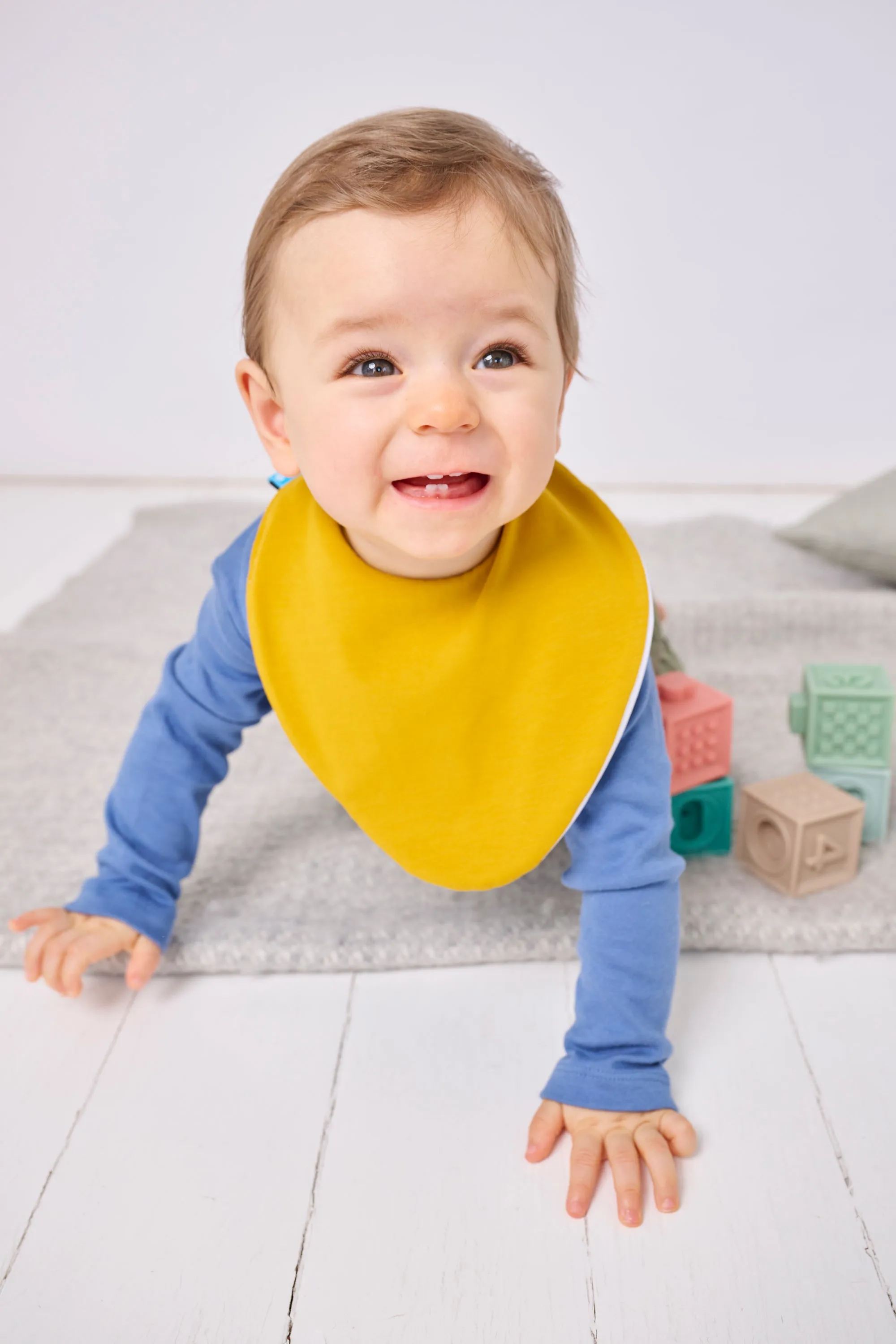 Mustard Waterproof Dribble Bib