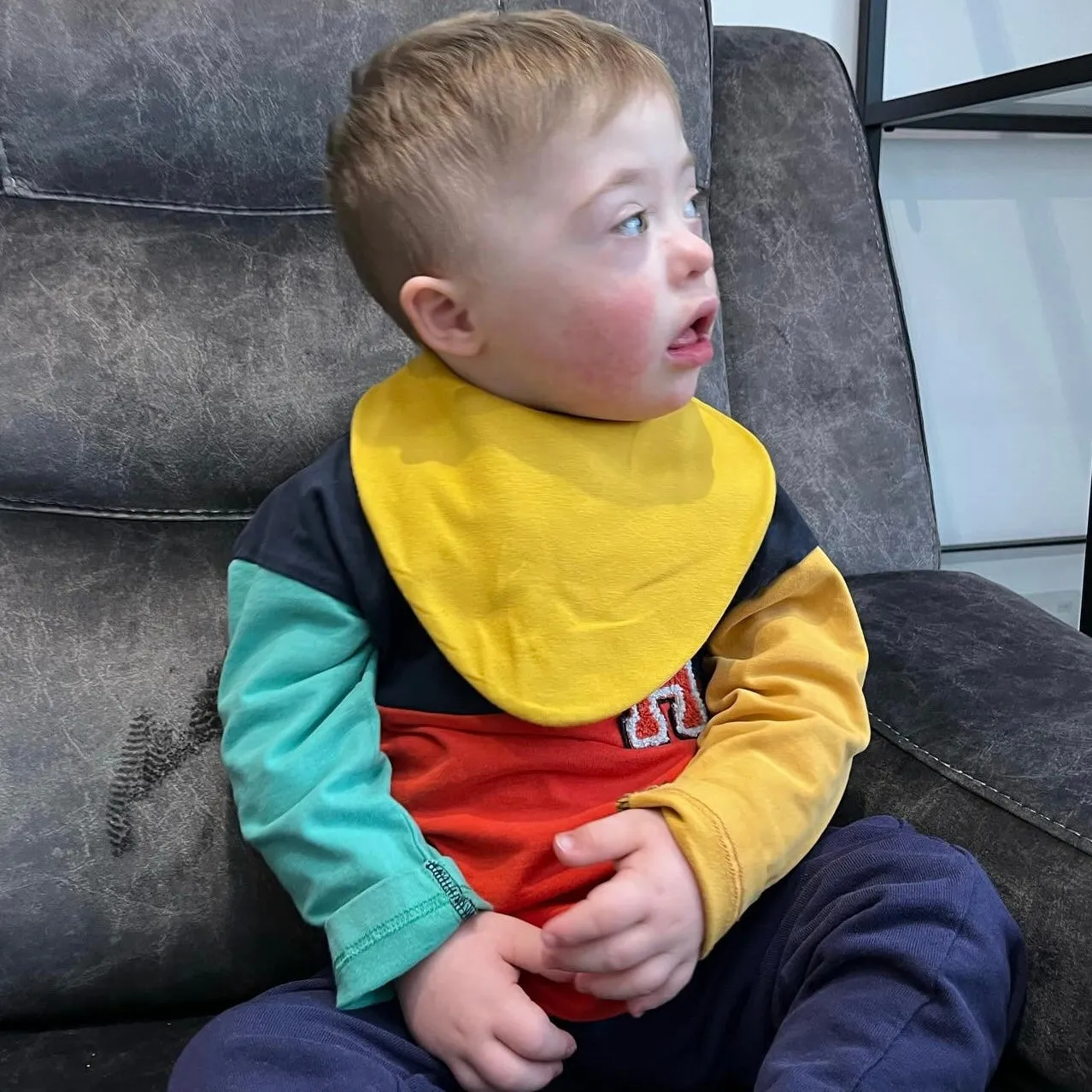 Mustard Waterproof Dribble Bib