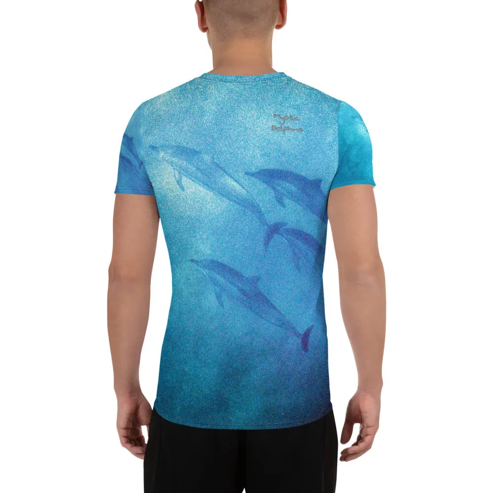 Mystic Dolphins MaxDri All-Over Print Men's Athletic T-shirt