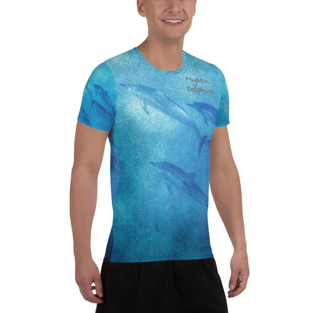 Mystic Dolphins MaxDri All-Over Print Men's Athletic T-shirt